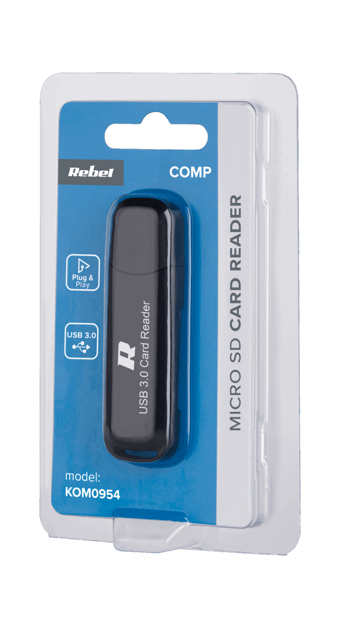 Зчитувач карт пам'яті USB 3.0 r61 Rebel KOM0954 - Зображення 2