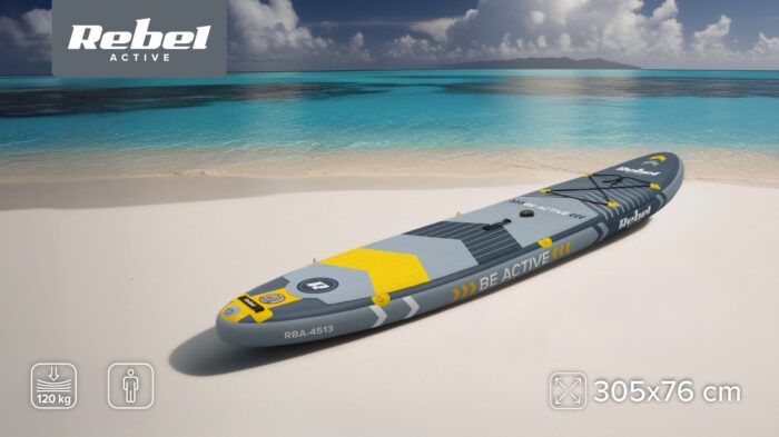 Дошка Rebel RBA-4513 ACTIVE SUP для віндсерфінгу, надувна, комплект, 305x76x15 - Зображення 13