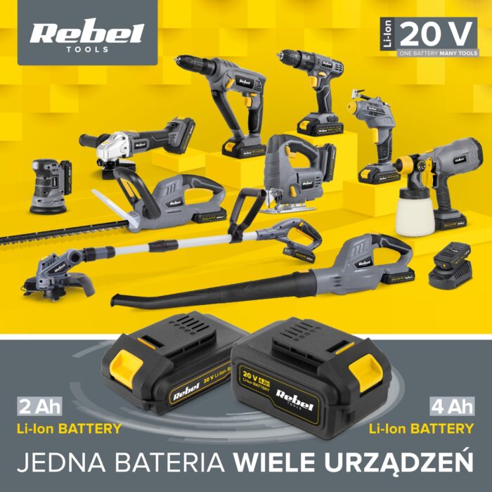 20V Rebel RB-5000.1 бездротовий повітродув - Зображення 6
