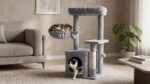 Когтеточка для котів 40x30x80 см, сіра, Rebel RA-1003 ANIMALS - Зображення 5