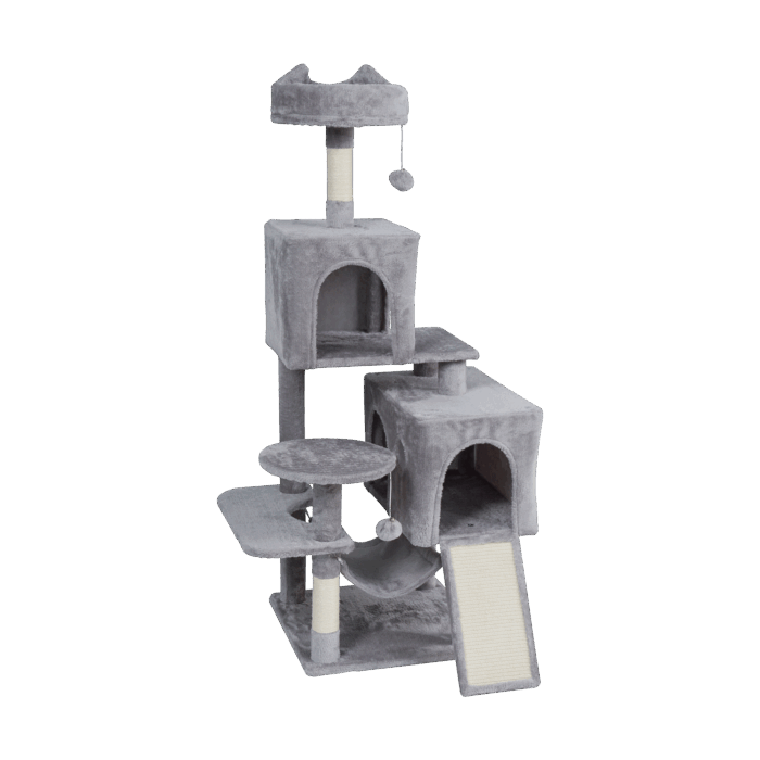 Когтеточка для котів 45x45x137 см, сіра, Rebel RA-1006 ANIMALS - Зображення 4