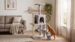 Когтеточка для котів 50x40x125 см, сіра, Rebel RA-1004 ANIMALS - Зображення 4