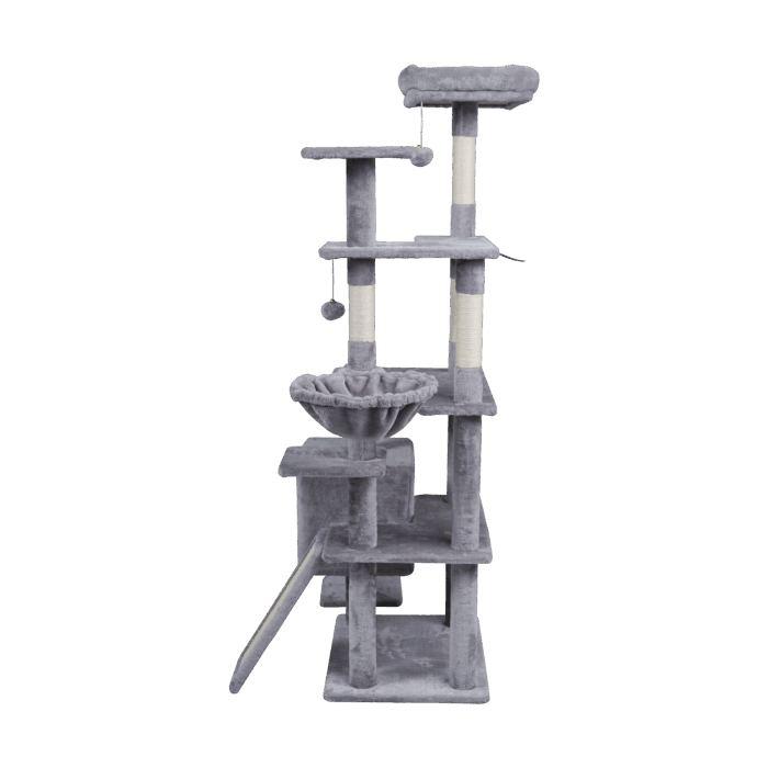 Когтеточка для котів 75x40x152 см, сіра, Rebel RA-1008 ANIMALS - Зображення 4