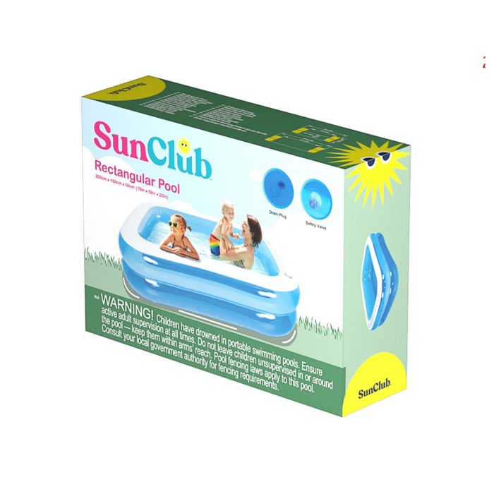 Великий садовий басейн, надувний Sunclub 51257 200x150x50 - Зображення 16