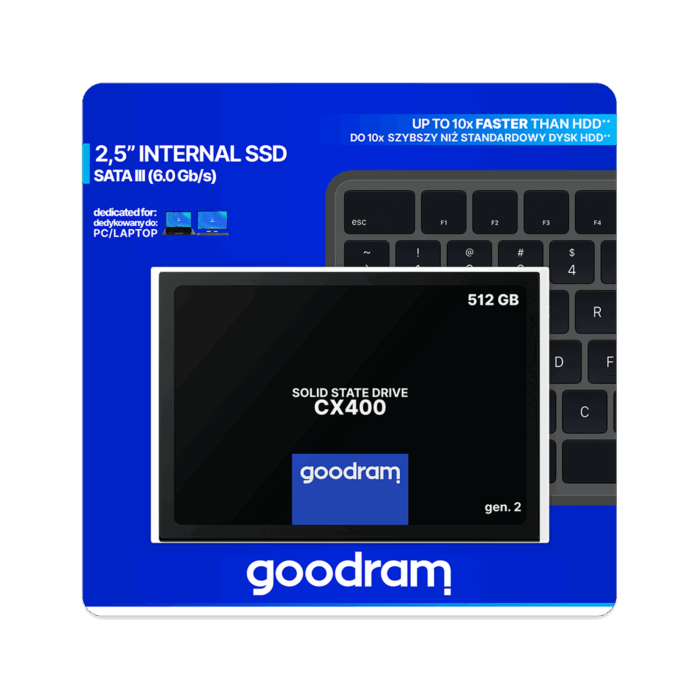 Твердотільний накопичувач Goodram TGD-SSDPRCX400512G2 CX400 512 ГБ - Зображення 5