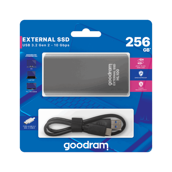 Твердотільний накопичувач Goodram TGD-SSDPRHL100256 HL100 256 ГБ USB 3.2 - Зображення 6