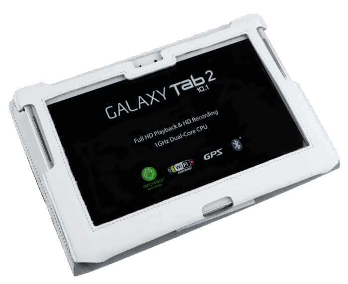 Білий чохол для Samsung Galaxy Tab P5100 Quer KOM0428 (натуральна шкіра) - Зображення 7