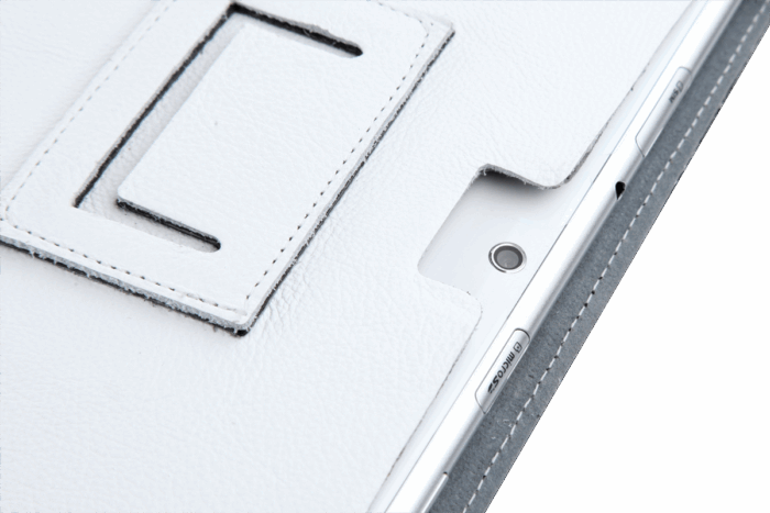 Білий чохол для Samsung Galaxy Tab P5100 Quer KOM0428 (натуральна шкіра) - Зображення 4