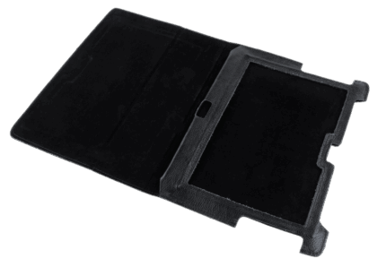 Чорний чохол для Samsung Galaxy Tab P5100 Quer KOM0427 (натуральна шкіра)