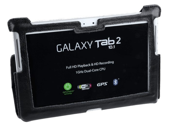Чорний чохол для Samsung Galaxy Tab P5100 Quer KOM0427 (натуральна шкіра) - Зображення 5