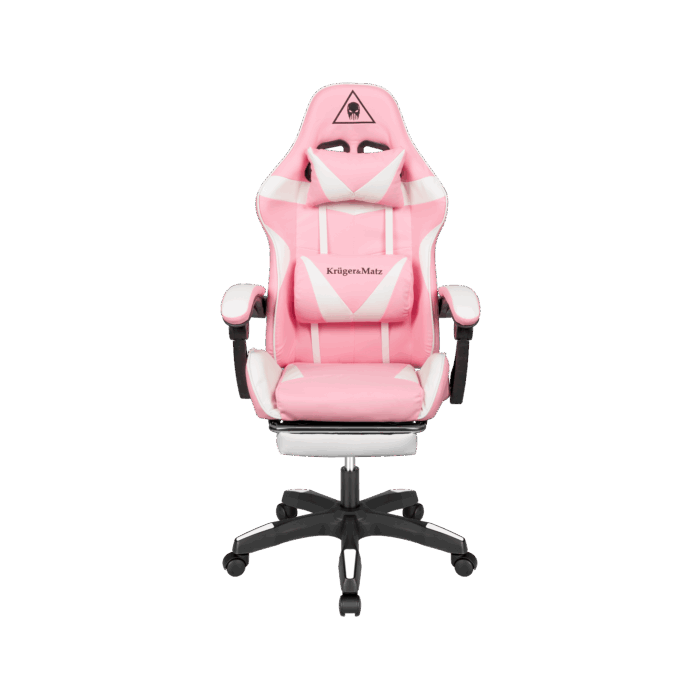 Геймерське крісло Kruger&Matz GX-150 KM0790-P білого та рожевого кольору - Зображення 3