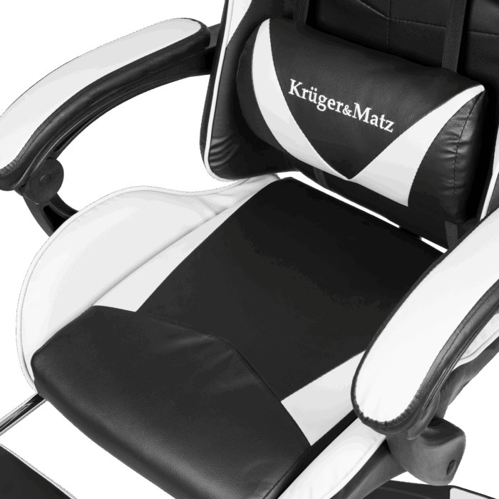 Геймерське крісло Kruger&Matz GX-150 KM0790-BW чорно-біле - Зображення 7