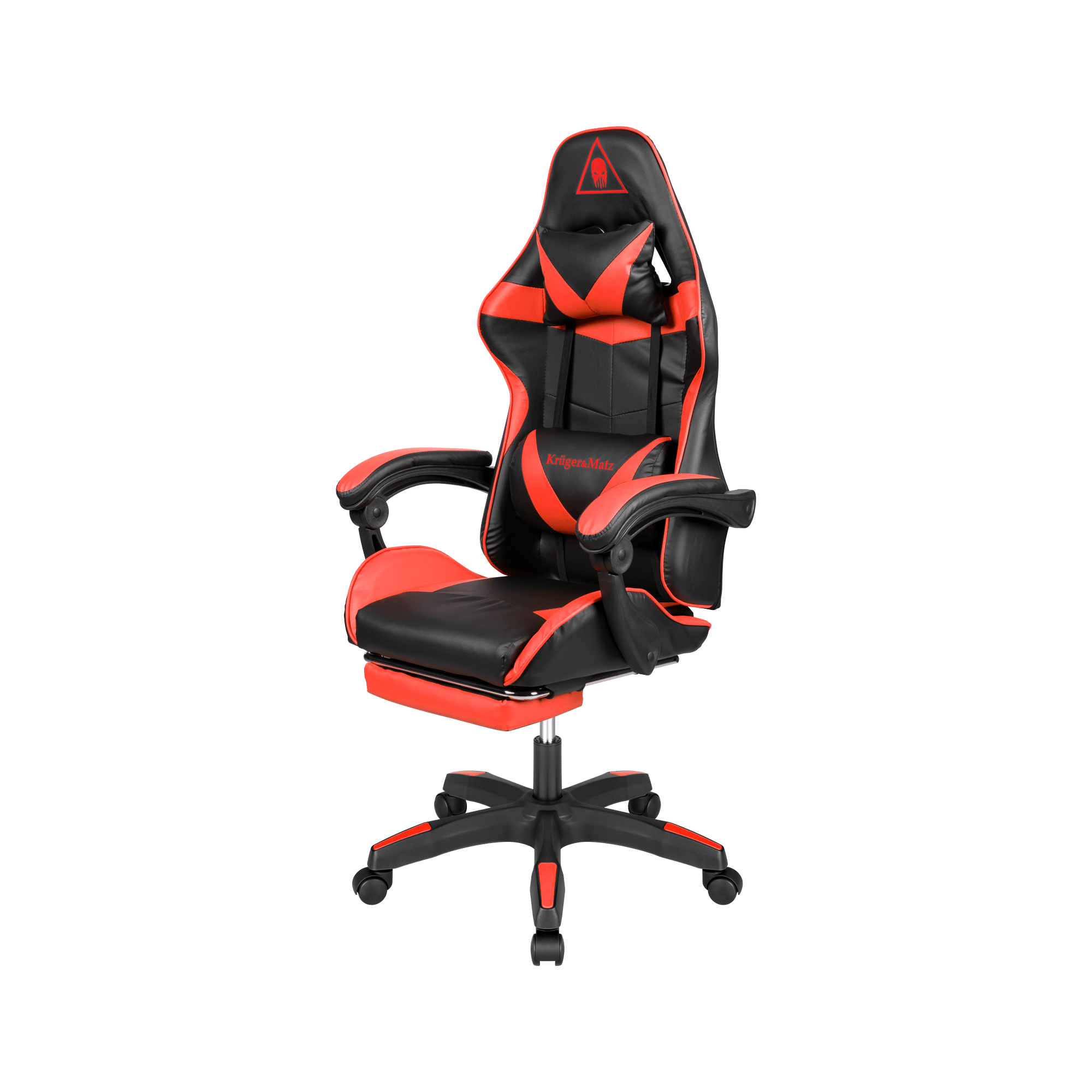 Геймерське крісло Kruger&Matz GX-150 чорного та червоного кольорів Геймерське крісло Kruger&Matz GX-150 KM0790-R чорного та червоного кольорів