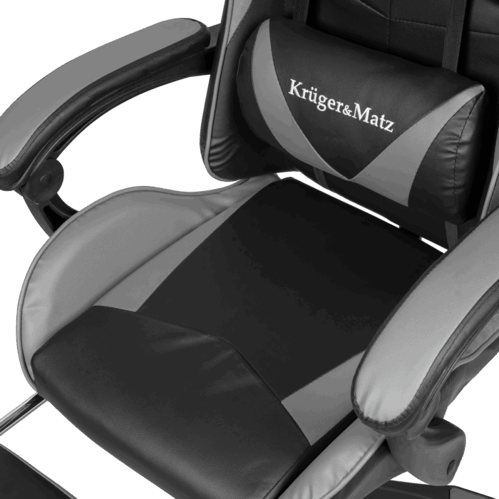 Геймерське крісло Kruger&Matz GX-150 KM0790-G чорного та сірого кольорів - Зображення 8