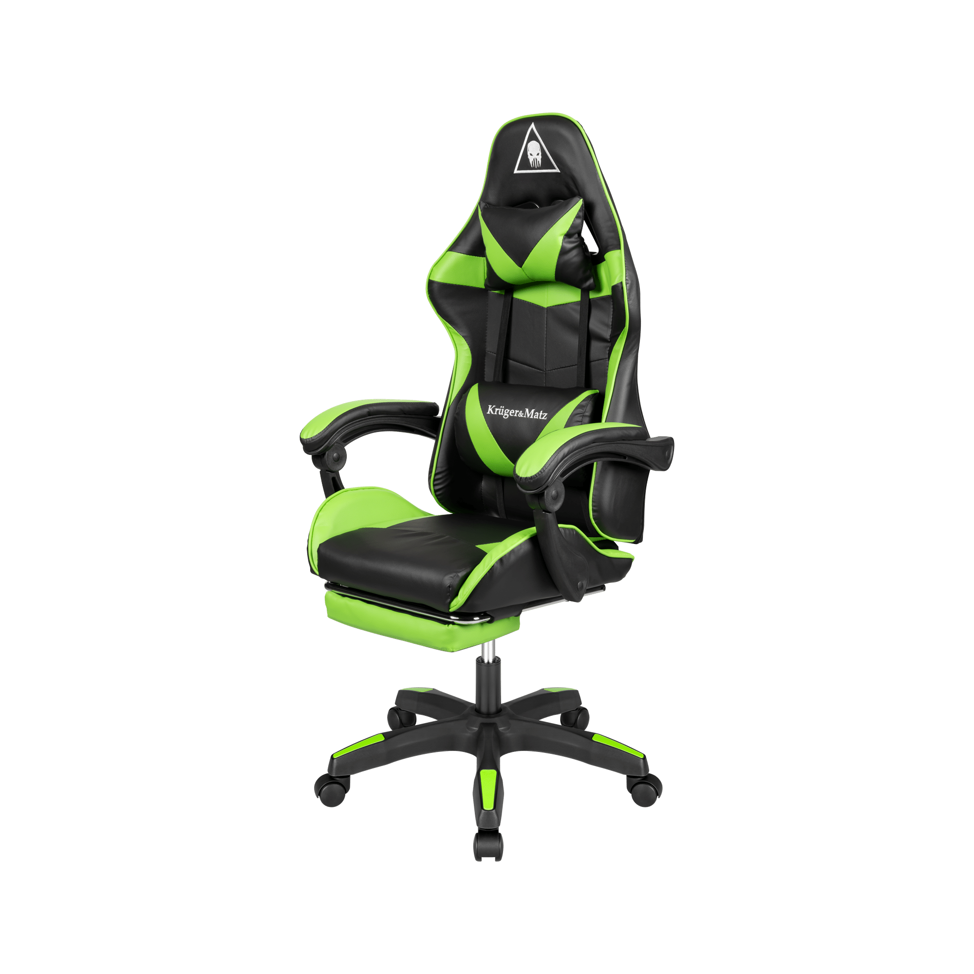Геймерське крісло Kruger&Matz GX-150 чорного та зеленого кольорів Геймерське крісло Kruger&Matz GX-150 KM0790-GR чорного та зеленого кольорів