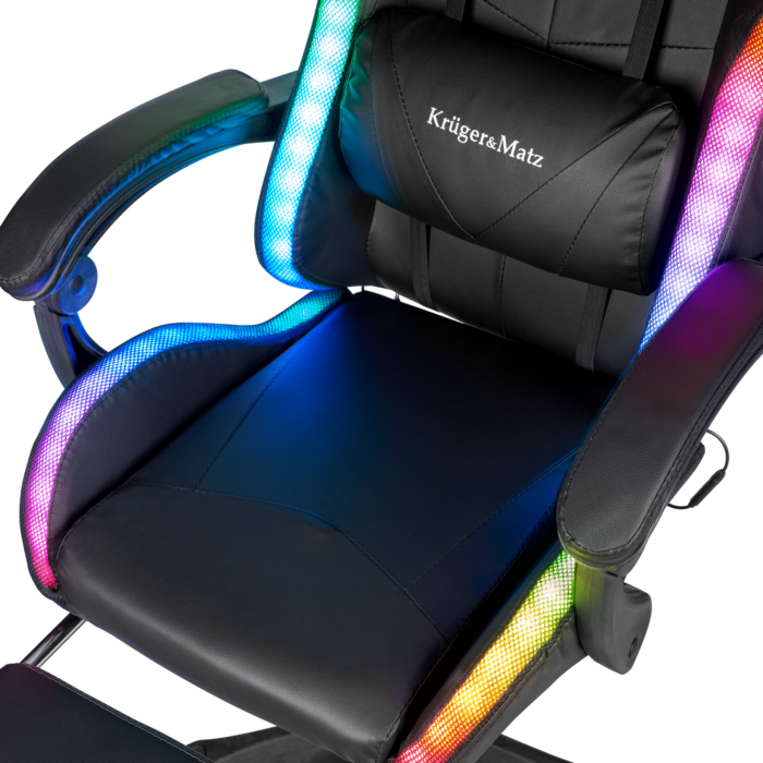 Геймерське крісло Kruger&Matz GX-150 KM0790-BLED Black LED - Зображення 7