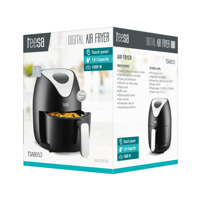 Цифрова аерофритюрниця Teesa TSA8053, 1,8 л, знежирена фритюрниця - Зображення 7