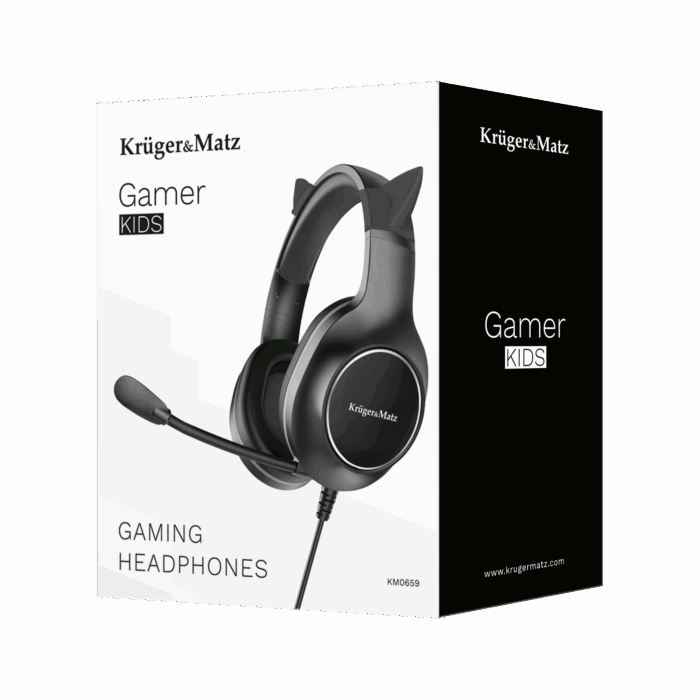 Дитячі накладні Krüger&matz KM0659 ігрові навушники Gamer, чорні - Зображення 8