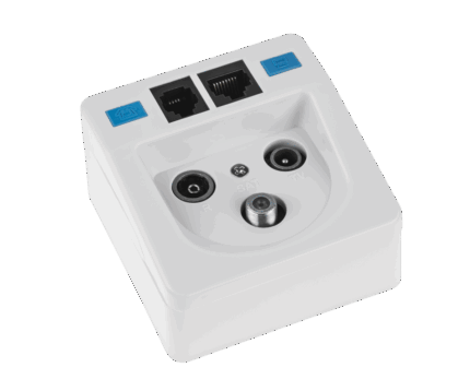 Абонентська розетка RTV-SAT-RJ11-RJ45 GNI0515 BX300