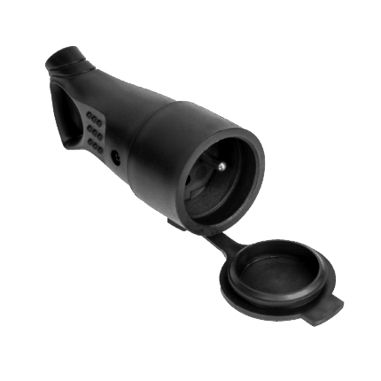 Бризкозахищена розетка з тримачем та заземленням IP44 Elgotech URZ3296 G-10GU