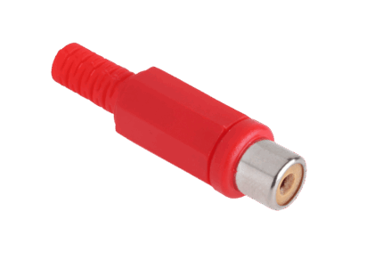 Роз'єм RCA GNI0063B для червоного кабелю.