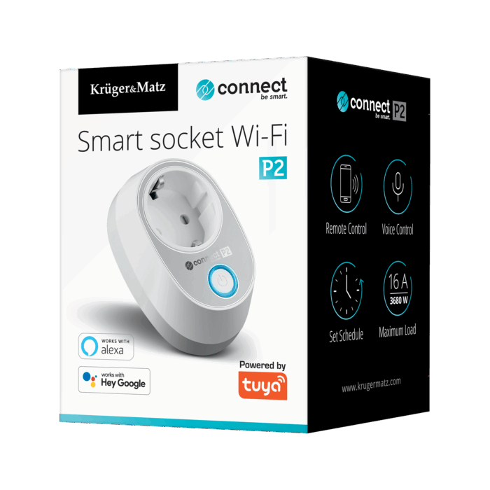 Розетка Kruger&Matz Connect P2 KM2200 Tuya Wi-Fi - Зображення 6