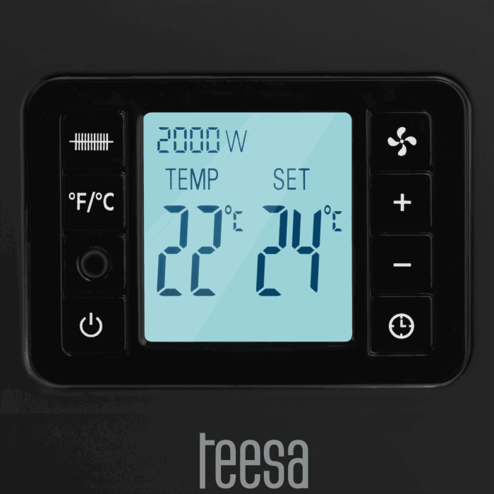 Конвекторний обігрівач Teesa TSA8054-B чорного кольору - Зображення 5