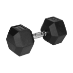 Гантель HEX з гумовим покриттям з чавуну