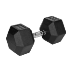 Гантель HEX з гумовим покриттям з чавуну