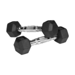 Гумовані чавунні гантелі HEX ​​2x1 кг Rebel RBA-2325-01 ACTIVE - Зображення 2