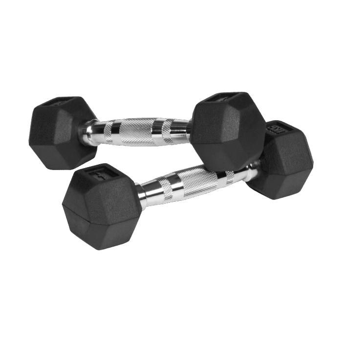 Гумовані чавунні гантелі HEX ​​2x1 кг Rebel RBA-2325-01 ACTIVE - Зображення 2
