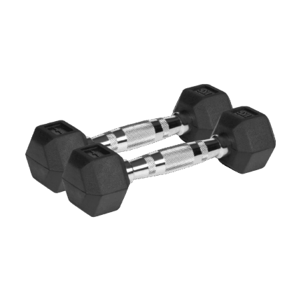 Гумовані чавунні гантелі HEX ​​2x1 кг Rebel RBA-2325-01 ACTIVE