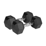 Гантелі HEX ​​2x10 кг з гумовим покриттям з чавуну Rebel RBA-2325-10 ACTIVE