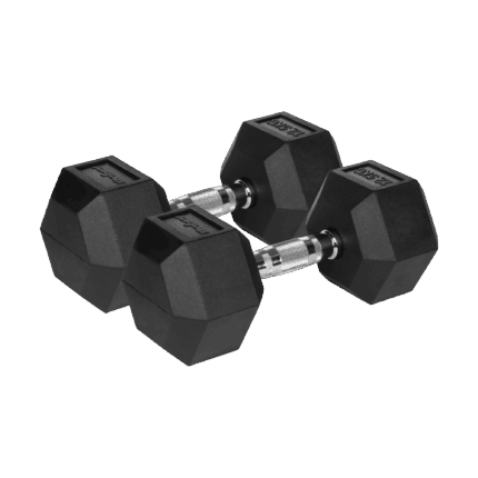 Гумовані чавунні гантелі HEX ​​2x12