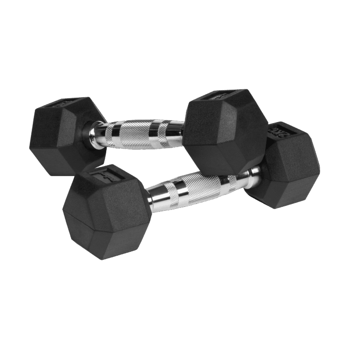 Гумовані чавунні гантелі HEX ​​2x2 кг Rebel RBA-2325-02 ACTIVE - Зображення 2