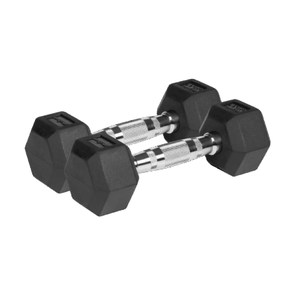 Гантелі чавунні HEX ​​2x3 кг з гумовим покриттям Rebel RBA-2325-03 ACTIVE
