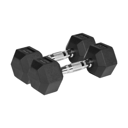 Гумовані чавунні гантелі HEX ​​2x4 кг Rebel RBA-2325-04 ACTIVE