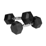 Гантелі HEX ​​2x5 кг з гумовим покриттям з чавуну Rebel RBA-2325-05 ACTIVE - Зображення 2