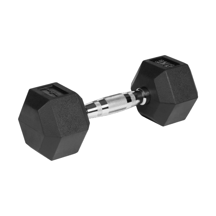 Гантелі HEX ​​2x5 кг з гумовим покриттям з чавуну Rebel RBA-2325-05 ACTIVE - Зображення 3