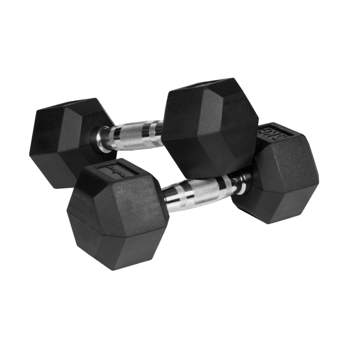 Гумовані чавунні гантелі HEX ​​2x6 кг Rebel RBA-2325-06 ACTIVE - Зображення 2