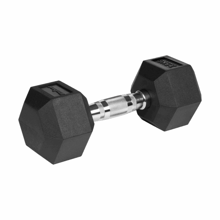 Гумовані чавунні гантелі HEX ​​2x7,5 кг Rebel RBA-2325-07.5 ACTIVE - Зображення 3