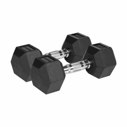 Гумовані чавунні гантелі HEX ​​2x7