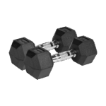 Гантелі HEX ​​2x7 кг з гумовим покриттям з чавуну Rebel RBA-2325-07 ACTIVE