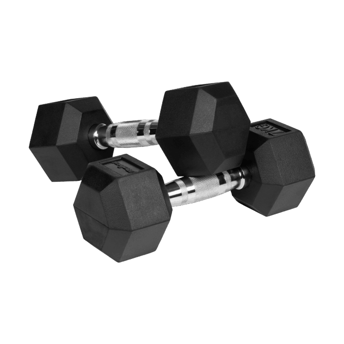 Гантелі HEX ​​2x7 кг з гумовим покриттям з чавуну Rebel RBA-2325-07 ACTIVE - Зображення 2