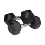 Гантелі HEX ​​2x9 кг з гумовим покриттям з чавуну Rebel RBA-2325-09 ACTIVE - Зображення 2