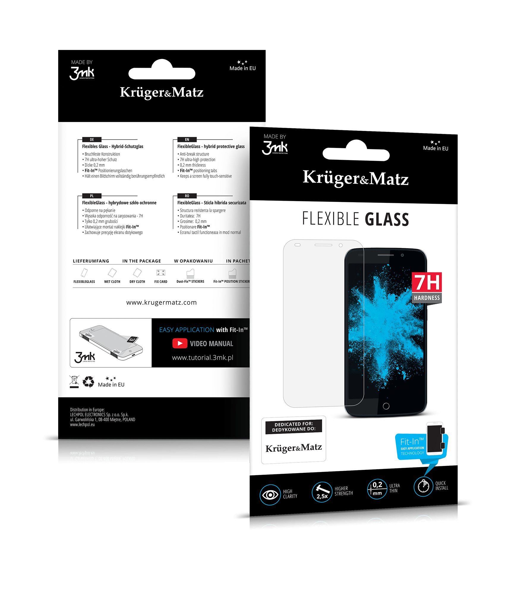 Тверде скло Kruger&Matz для моделі FLOW 5+ Тверде скло Krüger&matz KM0092 для моделі FLOW 5+