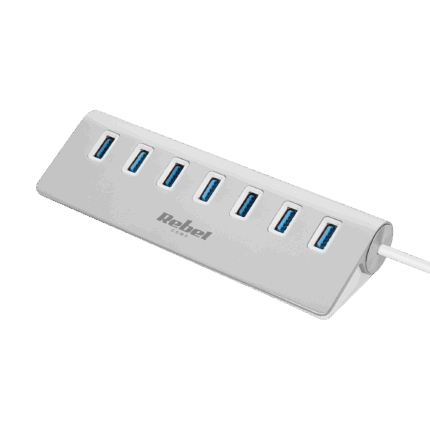 7-портовий USB 3.0 концентратор (розгалужувач) Rebel KOM1091