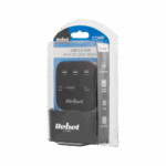 3-портовий Rebel KOM1020 USB 2.0 концентратор зі зчитувачем карт пам'яті - Зображення 3
