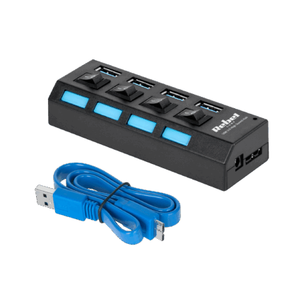 4-портовий USB 3.0 концентратор Rebel KOM0940