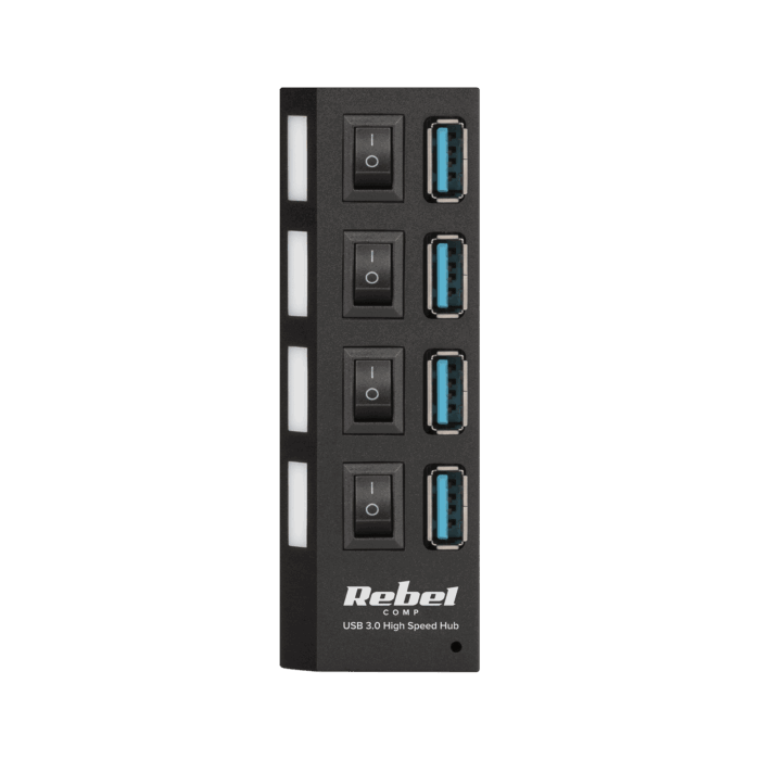 4-портовий USB 3.0 концентратор Rebel KOM0940 - Зображення 2